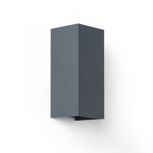 TechBrey Applique Murale Extérieure LED 10 W Aluminium Double Face CCT Sélectionnable Oscilum Square Anthracite