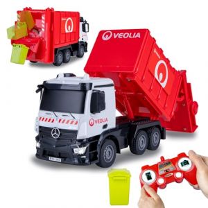 Jamara 408305 Camion Poubelle Mercedes-Benz Antos 1:26 2,4 GHz – Jouet Camion Poubelle pour Enfants à partir de 6 Ans télécommandé, Jouet radiocommandé, Cadeau pour Enfants, Poubelle à roulettes
