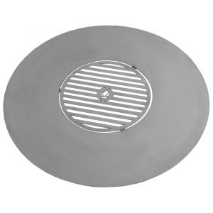 Plaque de cuisson en acier inox pour braséro de 82 cm à 102cm avec une grille 40 à 50cm - Ø 82 cm