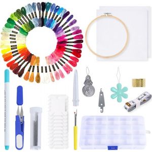 Happy Goods Kits de broderie adultes - 50 couleurs - Broderie - Hobby et loisirs créatifs - Kit de broderie