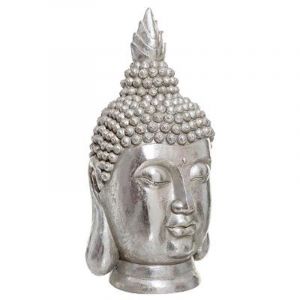 Image de Statue Déco "Tête de Bouddha" 74cm Argent Prix