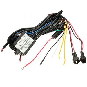 Image de Sodial(R) DLR Faisceau de commutateur DRL diurne feux gradateur gradation relais controle interrupteur harnais de voiture 12V