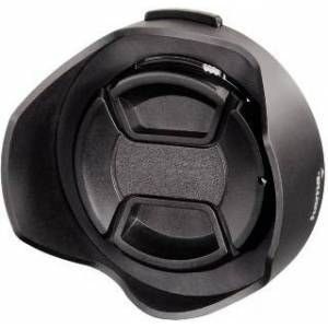 Hama 93658 - Parasoleil avec bouchon d&acute;objectif universel 58 mm