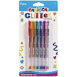 Carioca Stylos Gel Pailletés, Adapté aux Surfaces de Papier Foncées, 6 Pièces