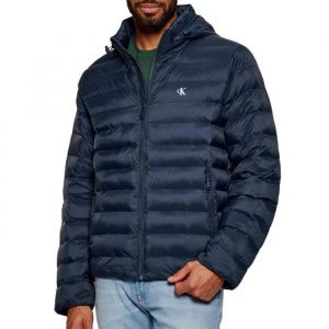 Calvin Klein Veste Matelass&eacute;e Homme Nylon Hooded Puffer avec Capuche, Bleu (Ink), XL