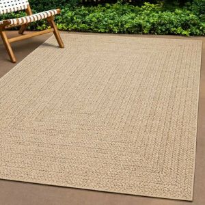 VidaXL Tapis 140x200 cm aspect jute intérieur et extérieur