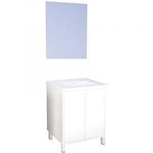 Image de Meuble Salle de Bain BELIS - A poser - Miroir Suspendu - 60cm - Finition Blanc