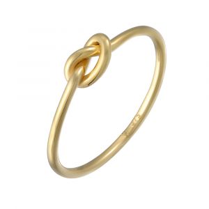 Image de Elli PREMIUM Bague Femme Noeud Géo Minimal en or jaune 375