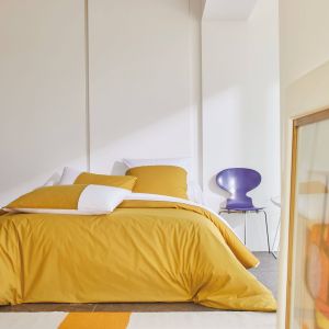 Blanc des vosges Taie bicolore percale, Duo