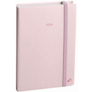 Quo Vadis Agenda - 2026 - Affaires - Semainier Planning - Multilingue - Pastel - Rose clair - 13 mois décembre-décembre - 10x15cm - Papier blanc