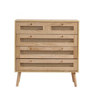 Urban Meuble - Buffet moderne aux couleurs contrast&eacute;es avec grain de bois et gris