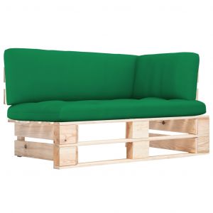 VidaXL Canap? d'angle palette de jardin Bois de pin impr?gn?