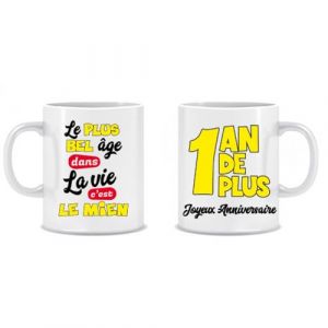 Mug âge anniversaire 1 an de plus - surprisez vous muga00