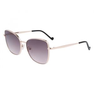 Liu Jo Femme LJ141S 721 Lunettes de soleil Métal Or Gris Géométrique Normale Normale