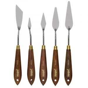 Image de Pebeo Couteaux &Agrave; Peindre - 5 Formes Et Tailles - Lame Acier Souple - Acrylique - Huile