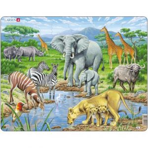 Image de Larsen Puzzle Cadre - Les Animaux de la Savane Africaine