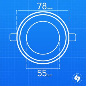Support Spot Encastrable GU5.3 MR16 DC12V Orientable 30° Blanc Rond IP20 - perçage 55mm