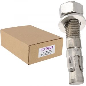 Fixtout Rotofor - Lot de 10 goujons d'ancrage en acier inox A2 - Diamètre 16 mm - Longueur 90 mm