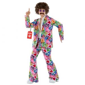 Fun Shack Costume Hippie Homme D&eacute;guisement Ann&eacute;es 60 et 70 Tenue Vintage Halloween Homme