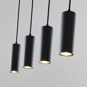 Lindby Joffrey suspension à 4 lampes, noire