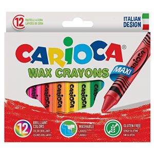 Carioca Jumbo Crayon cire couleurs assorties pack de 12