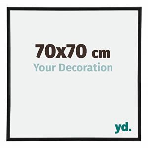 Your Decoration - 70x70 cm - Cadres Photos en Plastique Avec Verre Plexiglas - Excellente Qualité -Noir Mat - Cadre Decoration Murale - Annecy.