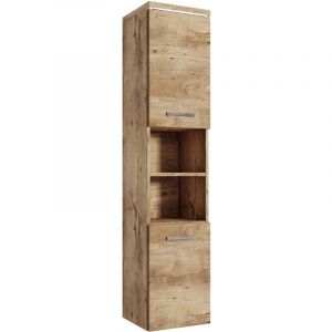 Armoire de rangement Paso 160 cm Badplaats Chene - Haut placard colonne - Chêne châtaignier