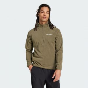 Adidas Polaire Multi Essentials Fleece Half Zip vert kaki - XXL