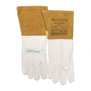 Weldas Lot gants de soudeur 1 carton(s) de 5 paire(s) gants de soudeur taille xxl (10,5) nature/orange