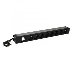 Legrand PDU avec interrupteur à voyant 19pouces 1U LCS avec 8 prises 2P+T et cordon d'alimentation 3m avec fiche 2P+T 16A (646822)