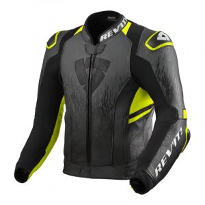 Image de Rev it Blouson cuir Rev’it Quantum 2 anthracite/jaune neon- 46