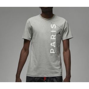 Nike Tee Shirt Mc - Psg Wordmark Tee Jordan 22 - Gris Mixte XL