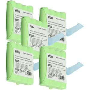 Vhbw 5x Batterie remplacement pour Motorola LIS-P14MAA03A1AX, BP-38, IXNN4002B pour radio talkie-walkie (700mAh, 4,8V, NiMH)