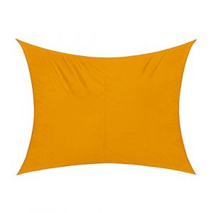 Jarolift Voile d'ombrage | Toile d'ombrage | Rectangulaire | Tissu imperméable à l'eau | 400 x 200 cm, jaune