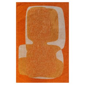 Beneffito - Tapis - Collection Poum Poum Orange Cocktail - Tapis - Orange - 170x240cm - Tapis &agrave; Motifs, Finition Artisanale, Tissage en Belgique