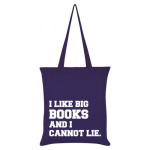 Image de Grindstore - Sac tote I LIKE BIG BOOKS AND I CANNOT LIE (Taille unique) (Violet) - UTGR647