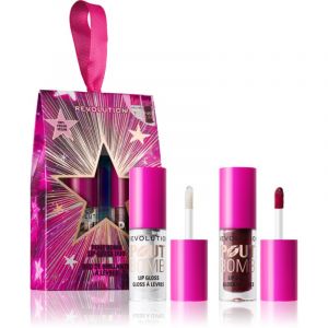 Revolution Beauty London Pout Bomb Plumping Mini Lip Gloss Set Candy Nude