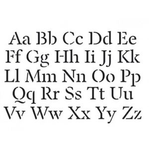 Artémio Pochoir Alphabet Arial - 10x15cm