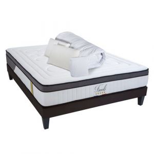 BELLECOUR LITERIE Pack anti punaise TIVOLI 180x200 cm Matelas + Sommier + Accessoires