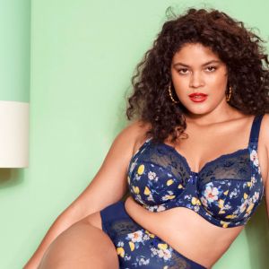 Soutien Gorge avec Armature Bleu Floral