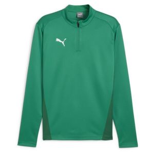 PUMA Maillot d'Entraînement teamGOAL Fermeture Éclair 1/4 - Vert/Blanc, pointure Medium - ['Vert'] - Taille Medium