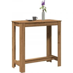 VidaXL Table de bar chêne artisanal 102x50x103,5 cm bois d'ingénierie