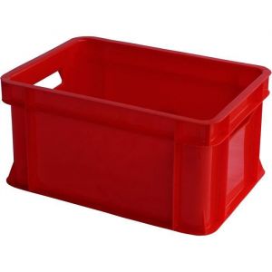 Image de Artecsis Mini caisse rangement plastique Rouge - 11L - 35x24x18cm - Bac plastique - Rangement Bureau Buanderie Cuisine