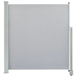Auvent paravent store brise-vue latéral rétractable de patio jardin terrasse balcon protection visuelle écran 140 x 300 cm gris 02_0007228