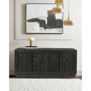 Uniqka - Zaraya - Buffet bas sculpté en bois massif de manguier 185 cm