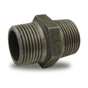 Codital Mamelon fonte double mâle - filetage 50/60 noir