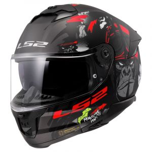 Ls2 FF808 Stream II Angry Monkey Matt Black/Red XS Casque