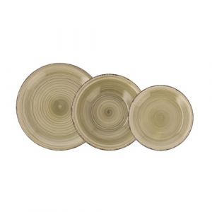 Quid Vita Natura Vaisselle Céramique 18 Pièces - 6 Personnes Vert