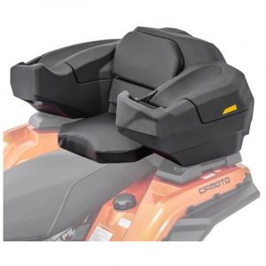 Top case 75 L pour Quad/ATV Bagtecs QT6 - Coffre arri&egrave;re noir &eacute;tanche avec dossier rembourr&eacute;