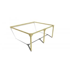 Pergola bois labellis&eacute;e FSC &bull; 6m x 5m &bull; adoss&eacute;e &bull; cadre simple.